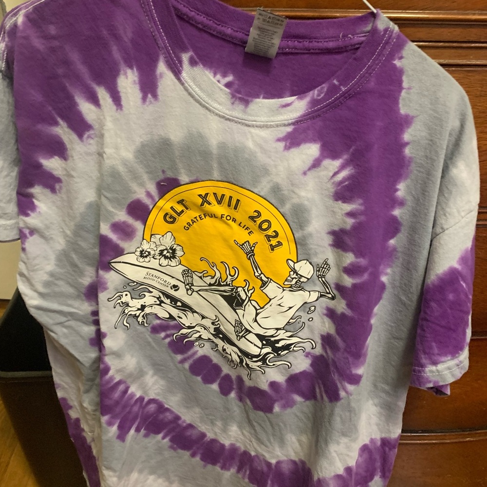 Stanford Blood Center commemorative tye dye Grateful Dead new T shirt